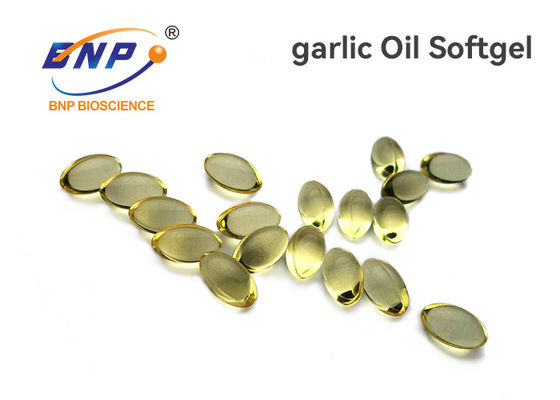 ODM OEM อาหารเสริม Oval Softgel Garlic Oil Concentrate 1500mg